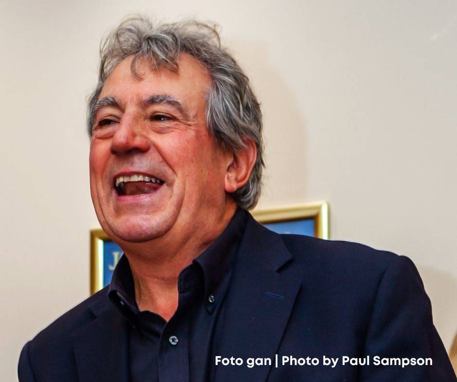 A candid photo of Terry Jones smiling at the reopening of Theatr Colwyn